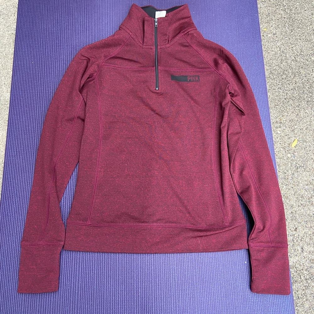 NWT Victorias Secret Pink Ultimate Half Zip Red XS